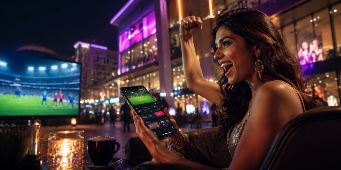 Person using UPI payment on mobile phone in India